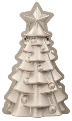 Produktbild von Dr. Oetker Motivbackform Tannenbaum White Christmas Baking, Backform für Weihnachten, Tannenbaumform mit Antihaftbeschichtung, langlebige Backform, hochwertige Kuchenform (Farbe: Creme-Metallic)
