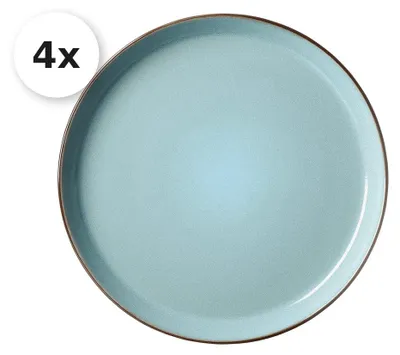 Zdjęcie produktu dla Talerz obiadowy 26,5 cm Zestaw 4 talerzy Visby jasnoniebieski