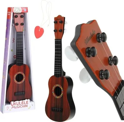 Produktbild von Klassische Akustikgitarre, Ukulele, Musikinstrumente für Kinder, Plektrum - braun