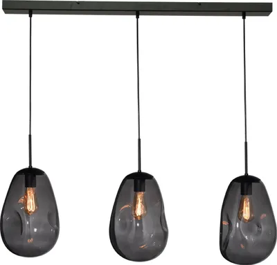 Produktbild von masterlight Pendelleuchte Lava 3-flammig Glas Grau 100x24cm