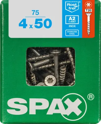 Produktbild von Spax Universalschrauben 4.0 x 50 mm TX 20 - 75 Stück Edelstahl