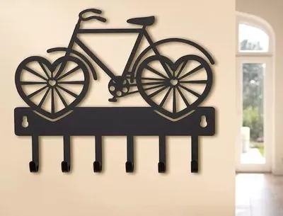 Produktbild von Gilde Eisen Garderobe Fahrrad-Herz schwarz