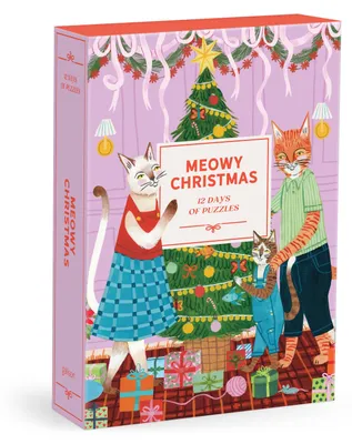 Produktbild von Meowy Christmas 12 Days of Puzzles 500 Piece Countdown