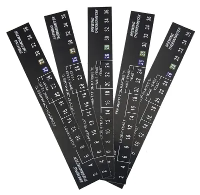 5 LCD-Thermometer-Sticker für Biergärung, selbstklebend