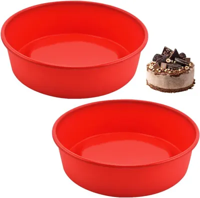 Produktbild von Silikon Backform rund, 20 cm, 2 Stück, antihaftbeschichtet, für die Küche