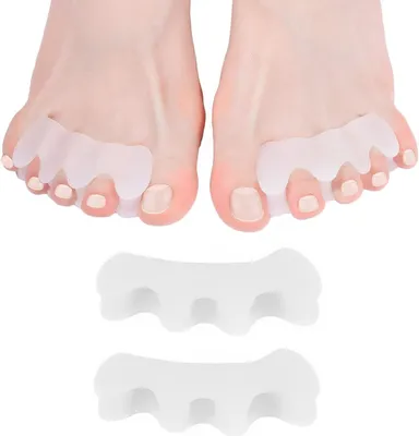 Produktbild von Zehenspreizer für alle Zehen, Silikon Zehentrenner Universalgröße hallux valgus korrektur Toe Spacer Zehenkorrektur 2er
