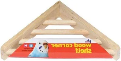 Produktbild von Holz Vogelhaus - Naturholz Plattform - Vogel Spiel - Unbehandelt Holz - 17,8 x 17,8 cm - Natur