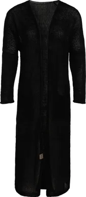 Produktbild von Knit Factory Jasmin Lange Strickjacke - Schwarz - 36/38