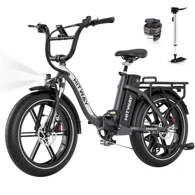 Produktbild von HITWAY BK6SPRO E Bike,Elektrofahrrad Faltbares,All-Terrain E-Bike mit 20 *4,0 Zoll Fat Reifen,48V 18Ah Akku,250W Motor 25 km/h 7-Gang, 60-140 km