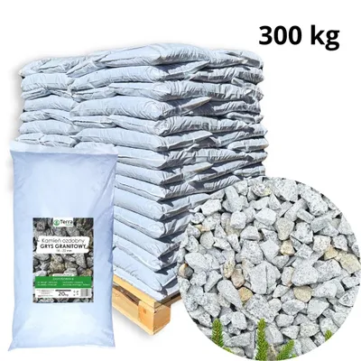 Zdjęcie produktu dla Grys granitowy 16-22 mm - 300 kg (15×20 kg worków), szary żwir dekoracyjny do ogrodu, ścieżek i dekoracji, mrozoodporny i trwały Feniks