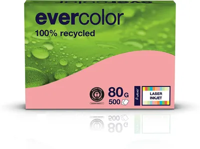 Produktbild von Clairefontaine Evercolor rosa 80g/m² DIN-A4 500 Blatt recycling
