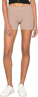 Zdjęcie produktu dla Spodenki Guess, model Denise, dopasowane, brązowe, w prążki, rozmiar XS