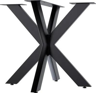Produktbild von CLP Tischbeine Biloxi aus Stahl in Sternform schwarz Größe 85x85 cm Größe 85x85 cm