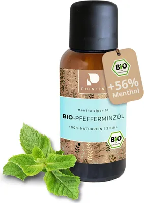 Produktbild von PHINTIN Bio Pfefferminzöl 30ml 100% naturrein | Ätherisches Öl für Frische & Aromatherapie