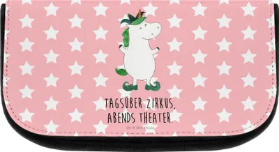 Produktbild von Mr. & Mrs. Panda kulturtäschchen Einhorn Joker - Rot Pastell - Geschenk, Hofnarr, Einhörner, Organizer, Kosmetiktasche, Gaukler, Kulturbeutel, Waschtasche, Kasper