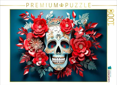 Produktbild von CALVENDO Puzzle Red Skull | 1000 Teile Lege-Größe 64x48cm Foto-Puzzle für glückliche Stunden