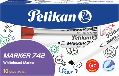 Image de Pelikan Whiteboard Marker 742 Rot Meißeldocht