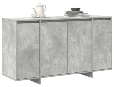 Zdjęcie produktu dla Kredens vidaXL, betonowy, szary, 135 x 41 x 75 cm, materiał drewnopochodny