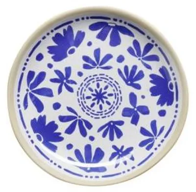 Produktbild von APS 85444 APS 85444 Teller FLORYN - Melamin blau/weiß-beige, Ø 21,5 cm, spülmaschinengeeignet