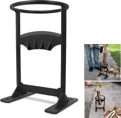 Produktbild von YUENFONG Manueller Holzspalter Quick Hackklotz Brennholzspalter Einfacher Spaltwerkzeug Tragbarer Kaminzubehör für Holzofen, Campingplatz(21x16x31cm)