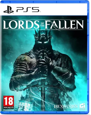 The image is a product packaging for the video game 'Lords of the Fallen' on PS5.