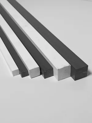 Productafbeelding van Vierkante PVC Staaf - PVC Profiel - Constructie Bouw - Hoge UV Stabiliteit - 40 x 40 x 1000 mm