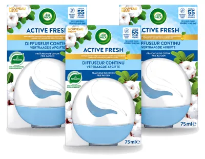 Obrázek produktu pro 3x osvěžovač vzduchu Air Wick Deco Sphere, vůně bavlny, 75 ml - výhodná balení - 3 kusy