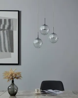 Produktbild von EGLO Montefio 1, Flexible Halterung, Chrom, Transparent, Weiß, Transparent, Weiß, Glas, Stahl, Drinnen, IP20