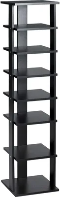 Produktbild von Schuhregal schmal, Standregal mit 8 Ablagen, Schuhhalter, Schuhständer, Schuh Organizer Holz, Schuablage für Halle, Wohnzimmer, Schlafzimmer, Korridor
