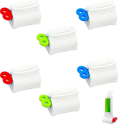 Produktbild von Tubenquetscher, 6 Stück Squeezer Tubenpresse, Rolling Tube Zahnpasta Quetscher, Einfacher Zahnpasta Tube Squeezer für Handcreme oder Senf, 3 Farbe