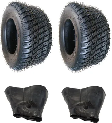 Produktbild von 2x Schlauch + 2x 13x5.00-6 Reifen WAVE Rasenreifen Rasenmäherreifen Reifen für Rasentraktor Aufsitzmäher Schneeräumer  und landwirtschaftliche Maschinen  13 x 5-6 13x5-6 13 x 5.00-6 Mantel Rasenreifen Reifenmantel