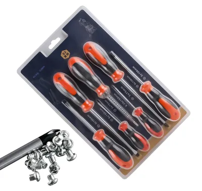 Produktbild von 7-teiliges Magnet-Schraubendreherset mit Gummigriffen