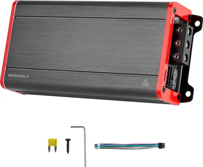 Obrázek produktu pro SucceBuy 4kanálový automobilový zesilovač, koncový stupeň třídy D, max. výkon: 4 x 272 W při 4 ohmech / 4 x 400 W při 2 ohmech, výkonný zesilovač pro SUV, pickupy a terénní vozy, vícekanálový audio zesilovač