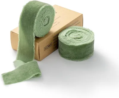 Image de Ruban vert, 38 mm x 2,7 mètres, 2 rouleaux, ruban de décoration pour cadeaux