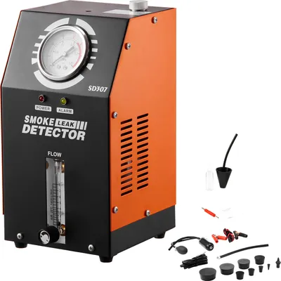 Produktbild von SucceBuy Automobilový detektor úniku dymu. Zabudované vzduchové čerpadlo, manometer a prietokomer. 2-režimový tester pre 12 V osobné a nákladné vozidlá, lode. Zisťuje úniky EVAP a podtlakové úniky paliva.