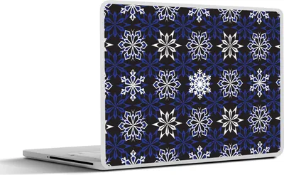 Produktbild von MuchoWow® Laptop Aufkleber Sticker Cover Neujahr - Schneeflocke - Weihnachten - Muster 36.5x27.5 cm - Laptop-Sticker
