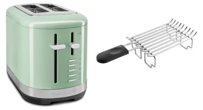 Produktbild von KitchenAid Set 2, Toaster + Brötchenaufsatz 5KMT2109 Pistazie