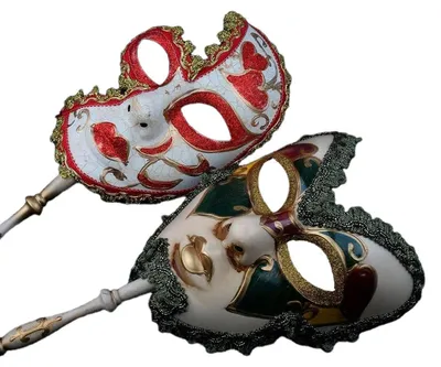Obrázok produktu pre Sada dvoch benátskych masiek pre dospelých, vhodná na karneval a plesy s maskami