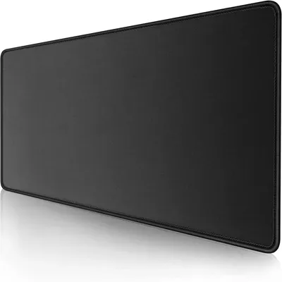 Image de Omgoods - Tapis de souris antidérapant en caoutchouc naturel noir, grand format, pour bureau