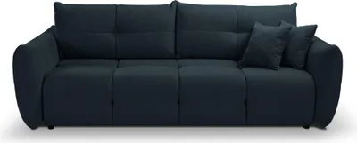 Produktbild von Sofa MODA mit Schlaffunktion, Schlafsofa, Wohnzimmersofa, Couch, Soffa, Bettsofa, Chenille-Stoff – Blau WIND 77