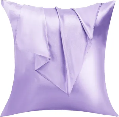 Produktbild von 2 Stück Kissenbezüge aus Satin, Standardgröße, weiche, einfarbige Mikrofaser-Satin-Kissenbezüge