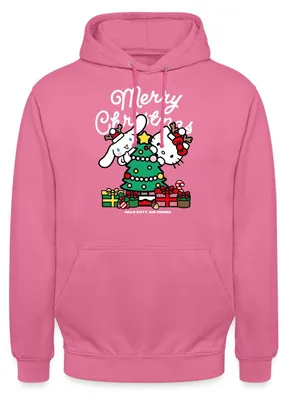 Produktbild von Spreadshirt Hello Kitty Und Cinnamoroll Weihnachten Uni Hoodie, M, Pink