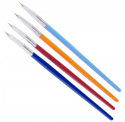 Produktbild von Maxim Nail Art Pinsel Set 4 Stück Mix Farben