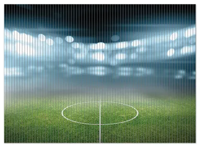 Produktbild von Wallario Duschmatte Antirutschmatte Badmatte Fußmatte Fußball Stadion Mittellinie II, Größe ca. 90 x 65 cm