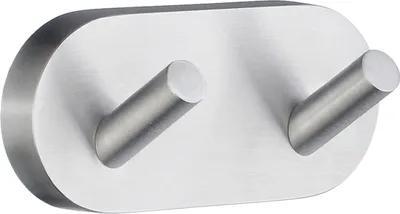 Produktbild von Smedbo HOME - Doppelter Badetuchhaken in Chrom gebürstet HS356