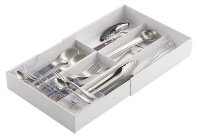 Obrázek produktu pro Yamazaki 3382, Organizér, Tác, Zásuvka, Příbory, Bílá, Obdélník
