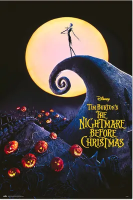 Produktbild von Nightmare Before Christmas Poster Volllmond