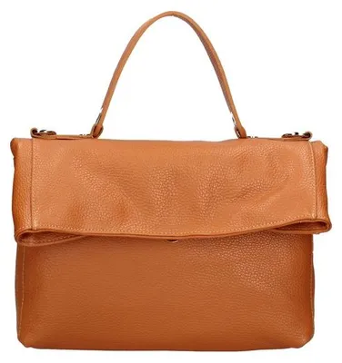 Produktbild von 2-in-1 Schultertasche und Rucksack aus echtem Dollaro-Leder Italy Beige UNICA 34x21x12 cm