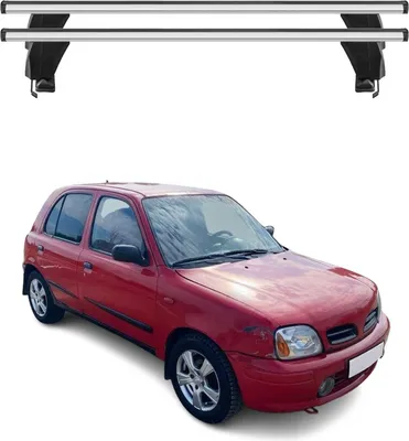Image de Barres de toit Transversales pour Nissan Micra 1992-2003 Alu Gris 2x 5 portes
