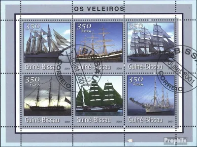 Produktbild von Briefmarken Guinea-Bissau 2001 Mi 1707-1712 Kleinbogen gestempelt Transport- und Verkehrsmittel